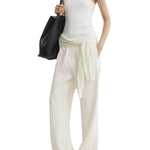 Toteme Woven Stripe Drawstring Trousers - Vermillion