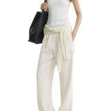 Toteme Woven Stripe Drawstring Trousers - Vermillion