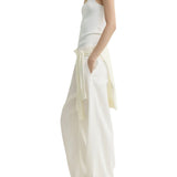 Toteme Woven Stripe Drawstring Trousers - Vermillion