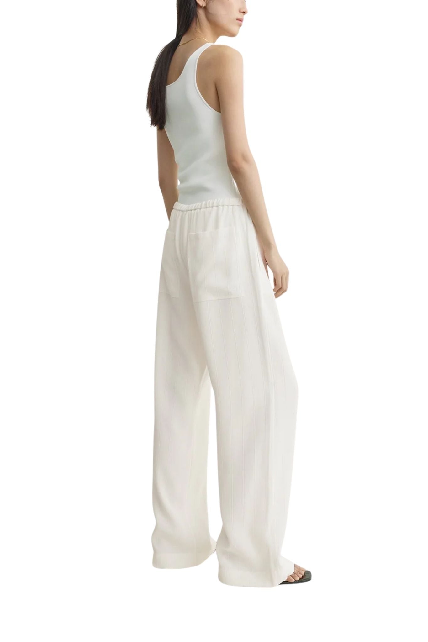 Toteme Woven Stripe Drawstring Trousers - Vermillion