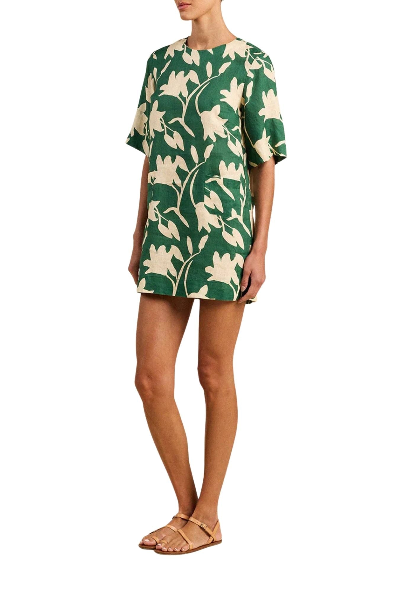 Trovata Manu Dress Madalena Floral - Vermillion