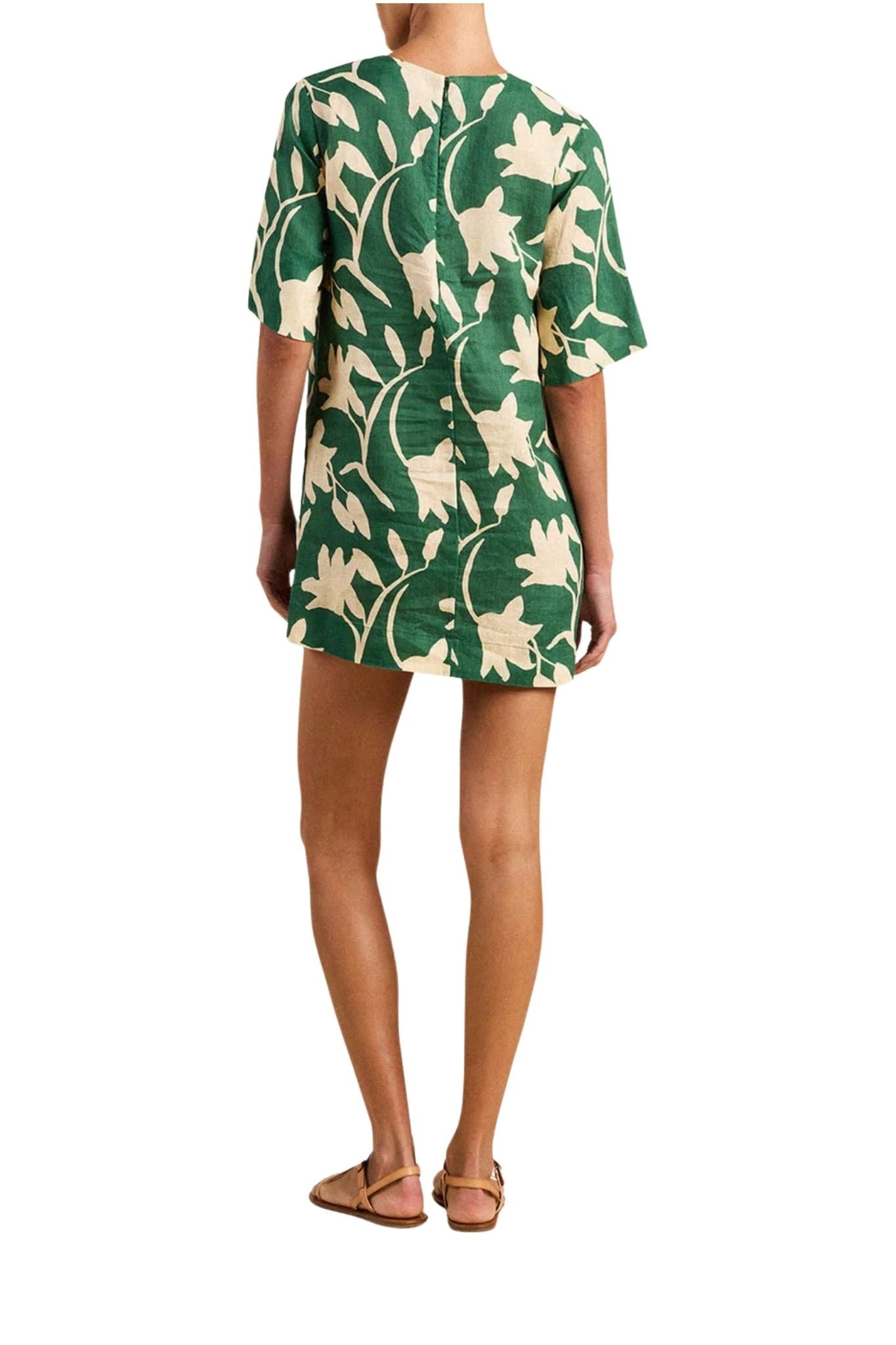 Trovata Manu Dress Madalena Floral - Vermillion