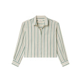 Trovata Nessa Shirt Verde Stripes - Vermillion