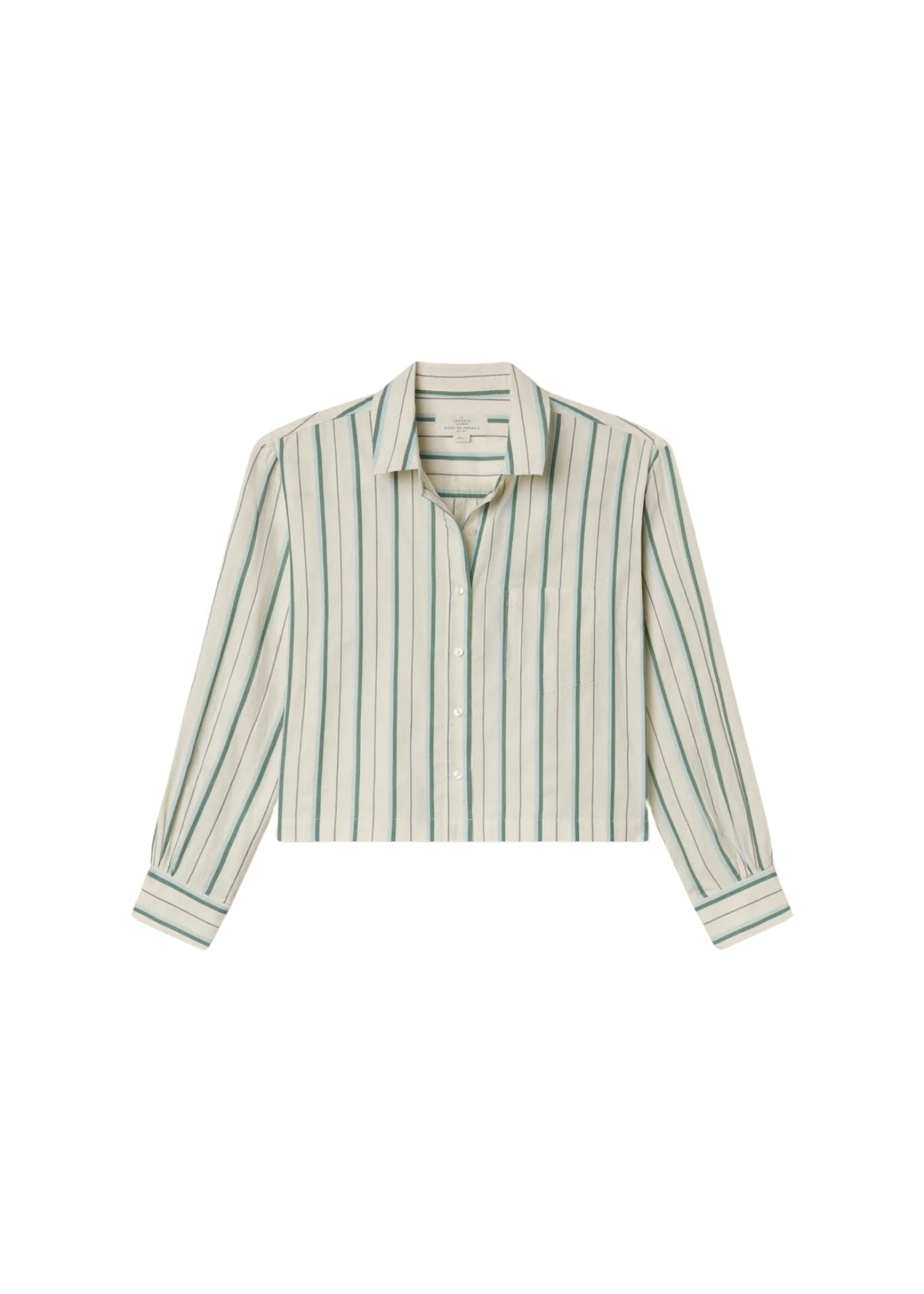 Trovata Nessa Shirt Verde Stripes - Vermillion
