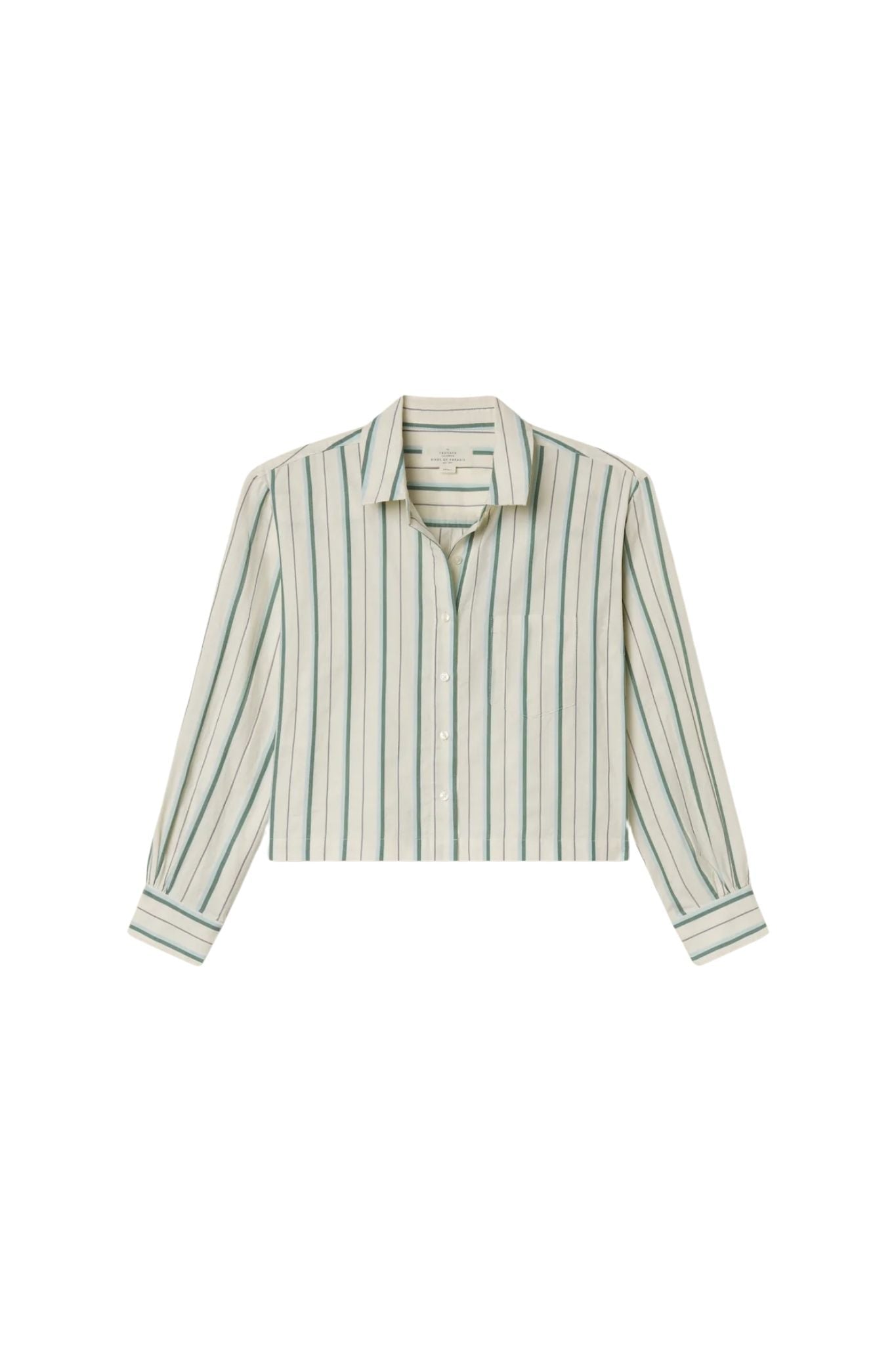 Trovata Nessa Shirt Verde Stripes - Vermillion