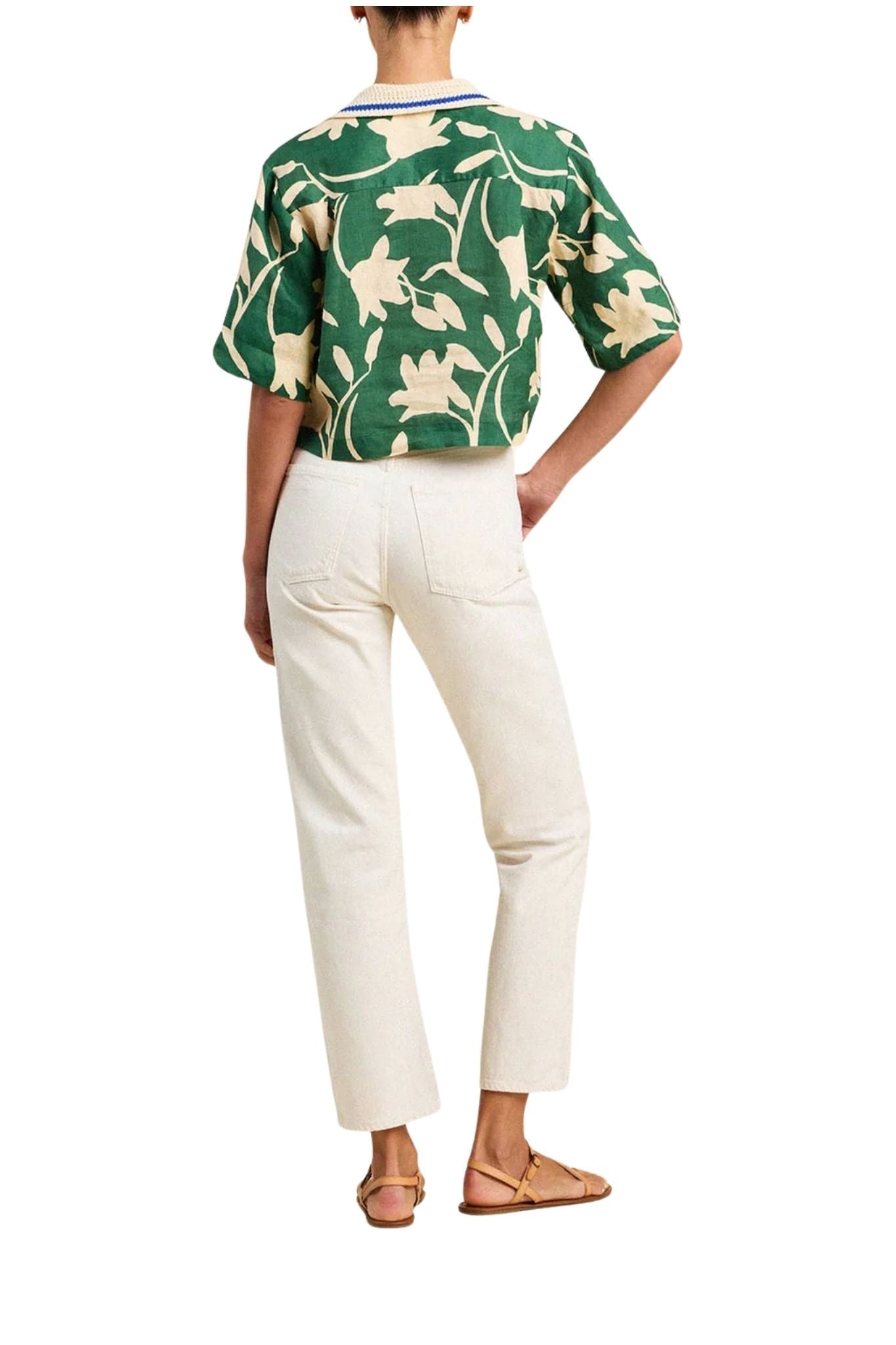 Trovata Thia Shirt Madalena Floral - Vermillion