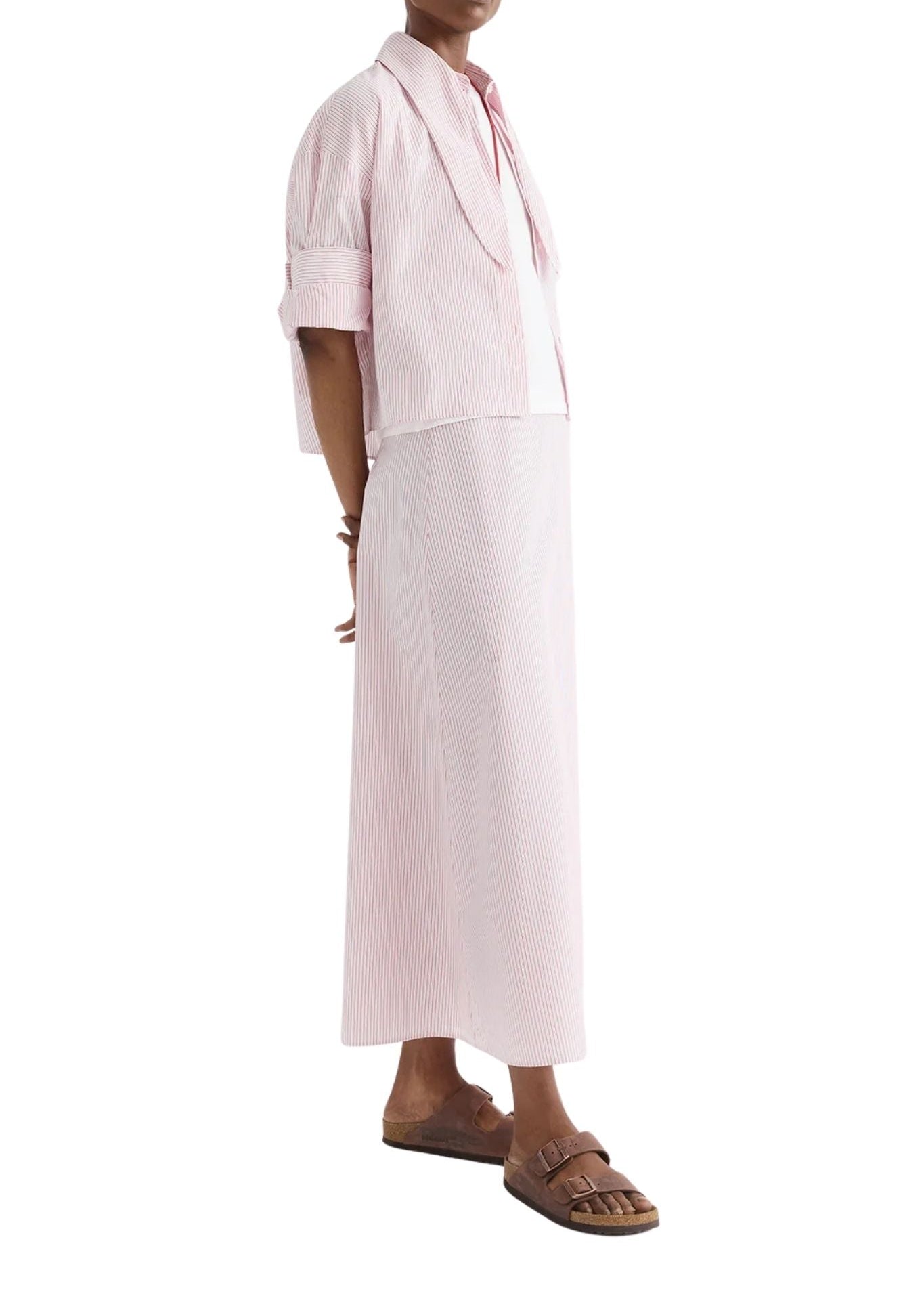 TWP A - Line Skirt - Vermillion