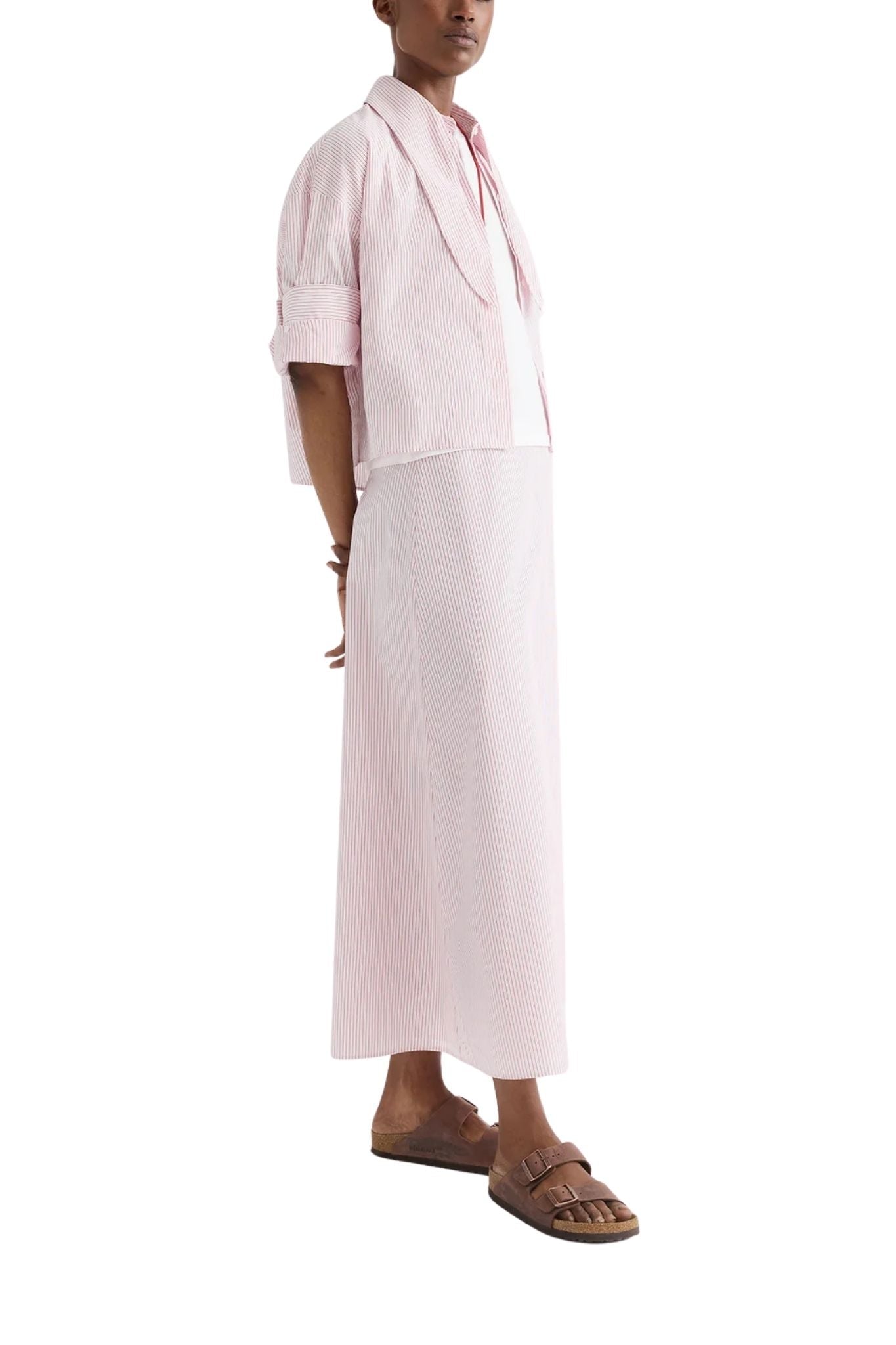 TWP A - Line Skirt - Vermillion