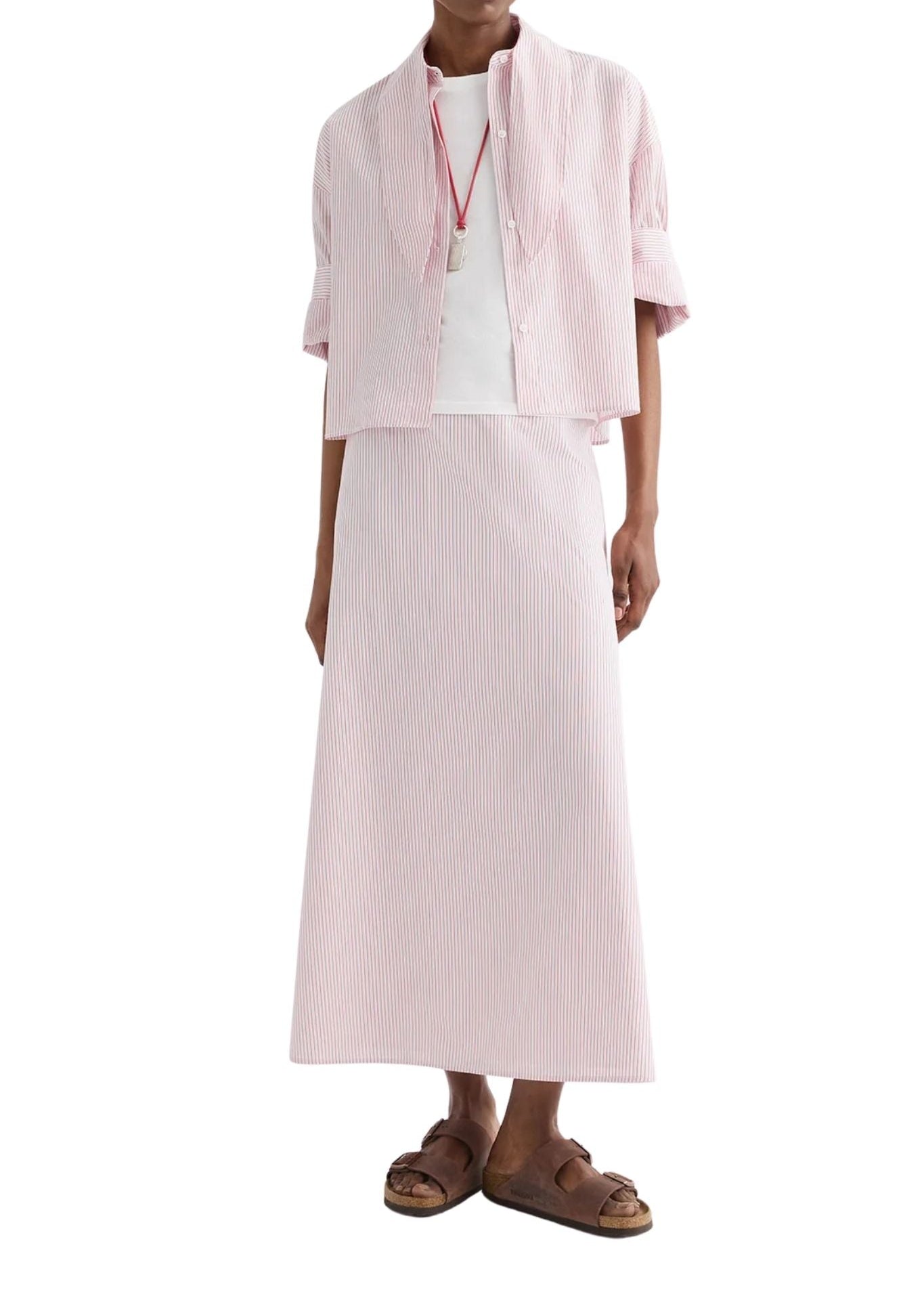TWP A - Line Skirt - Vermillion