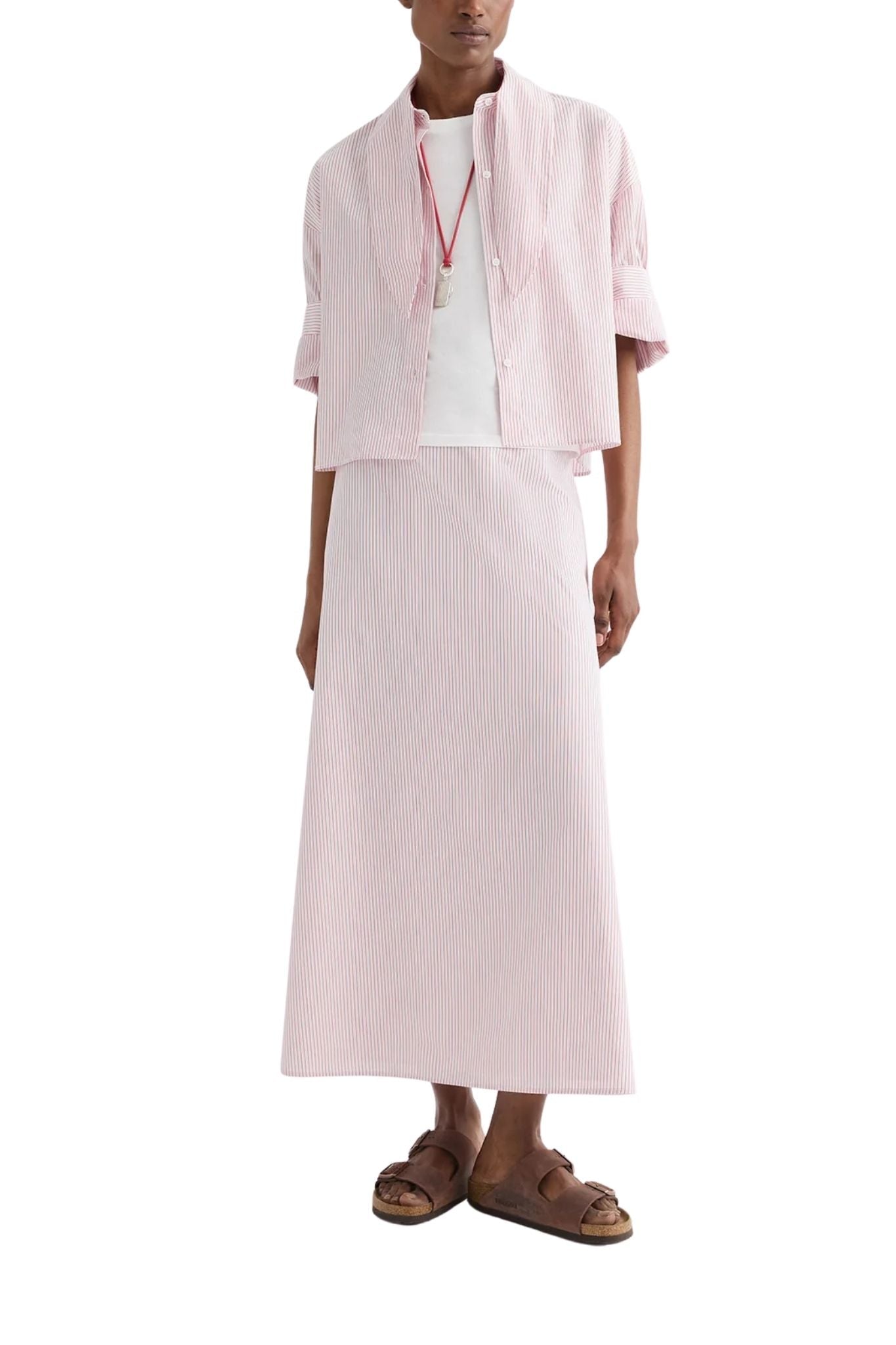 TWP A - Line Skirt - Vermillion