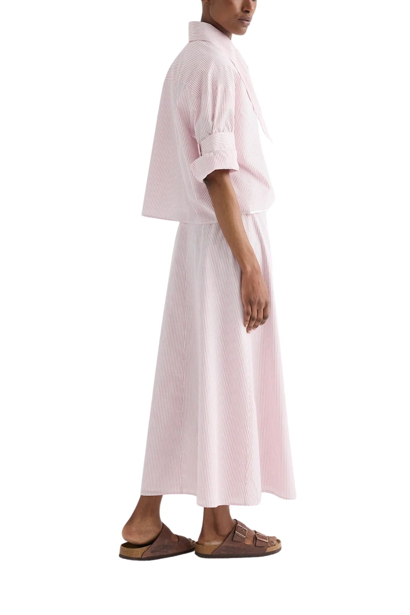 TWP A - Line Skirt - Vermillion