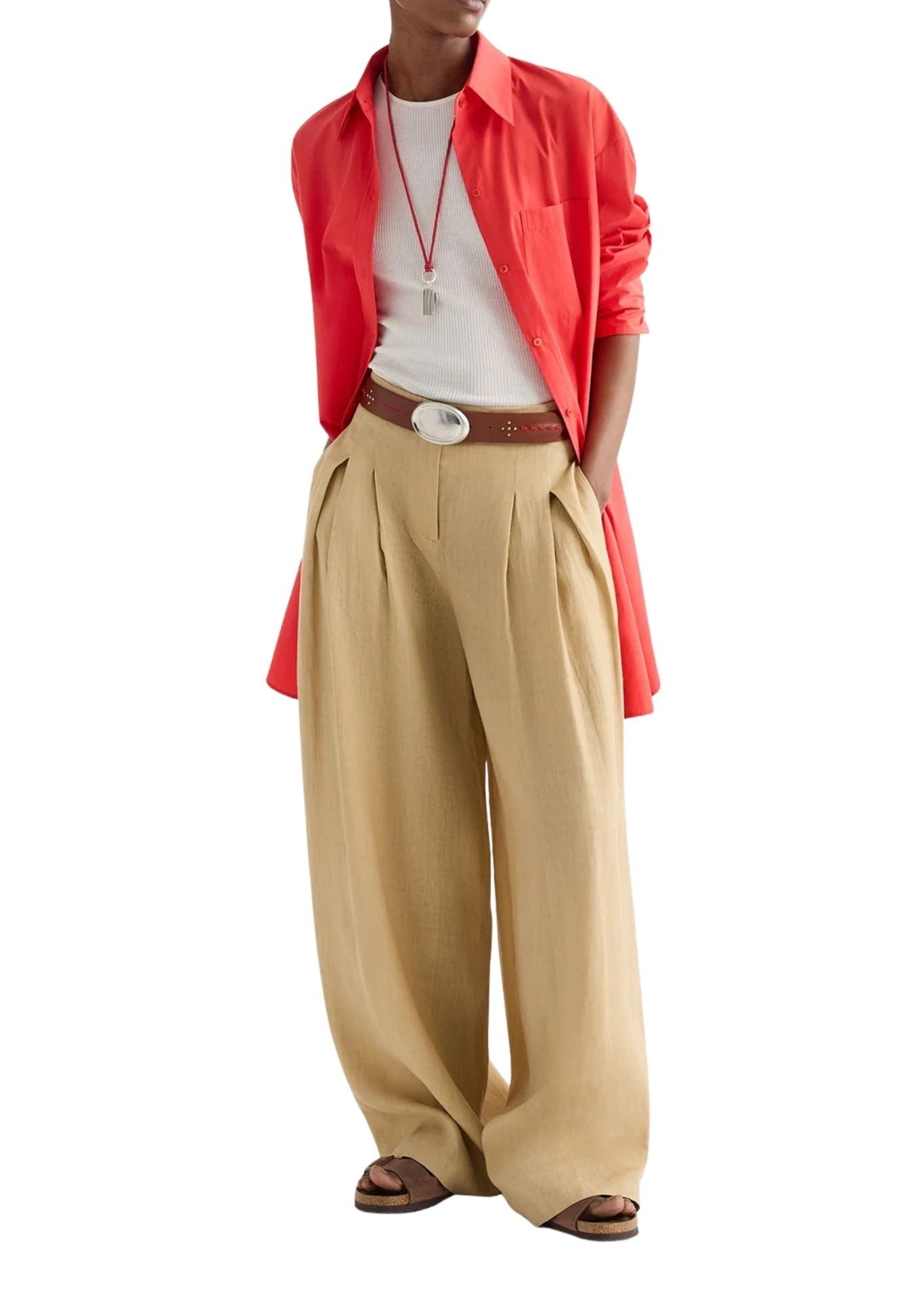 TWP Big Joe Shirt Dress - Vermillion