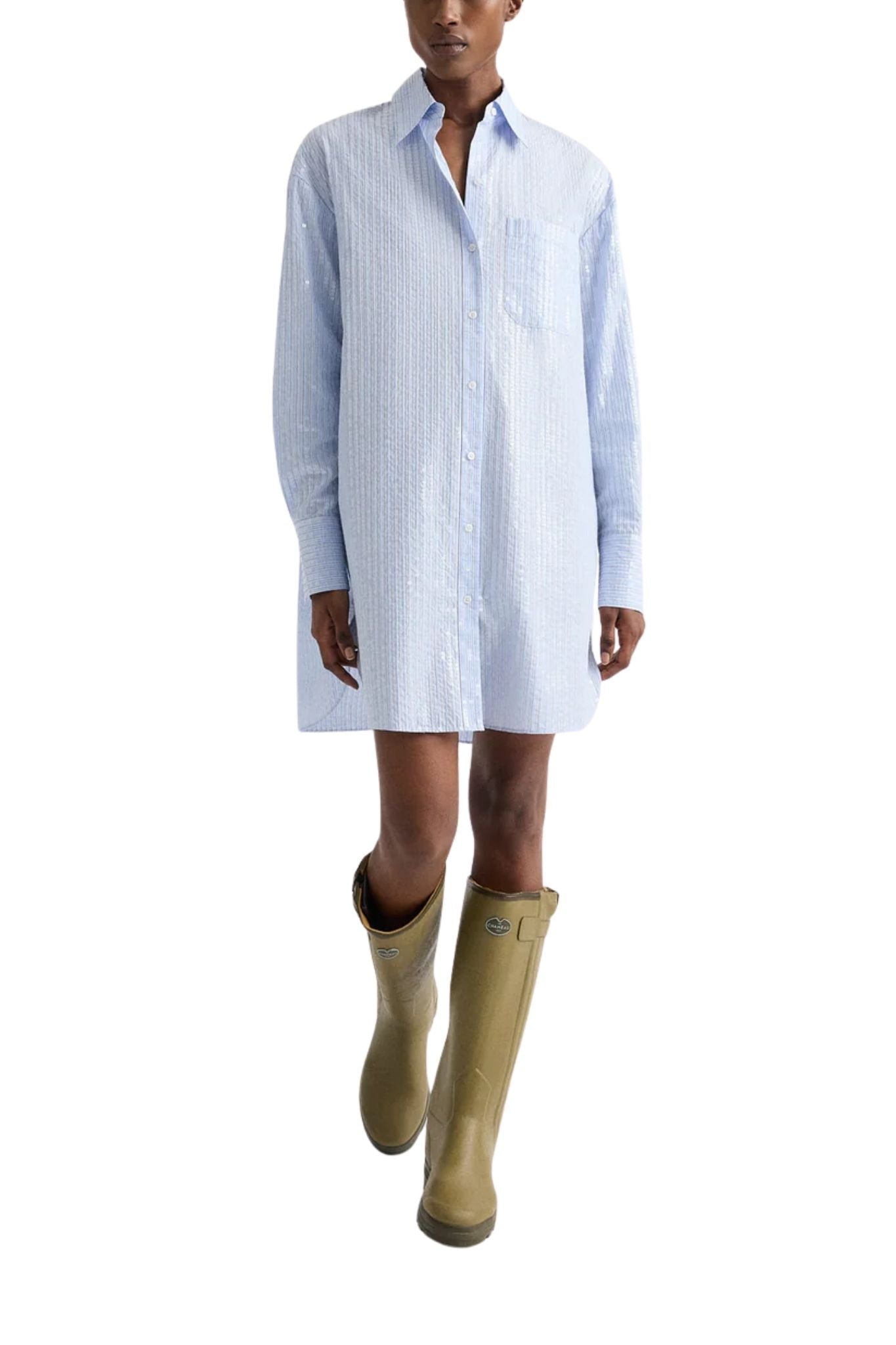 TWP Big Joe Shirt Dress - Vermillion