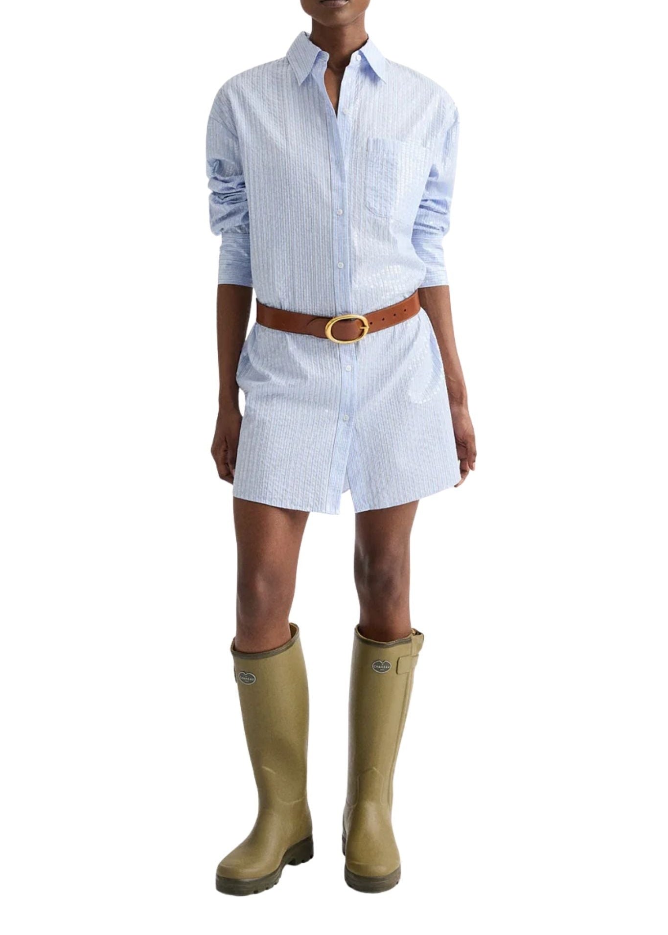 TWP Big Joe Shirt Dress - Vermillion