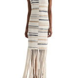 TWP Fringe Sleeveless Dress - Vermillion