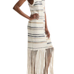 TWP Fringe Sleeveless Dress - Vermillion