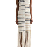 TWP Fringe Sleeveless Dress - Vermillion