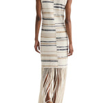 TWP Fringe Sleeveless Dress - Vermillion