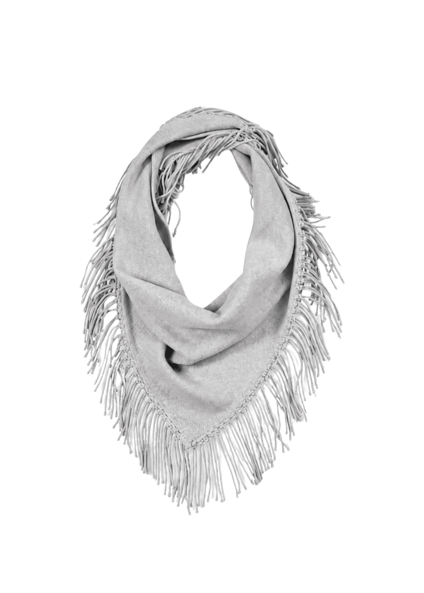 TWP Fringe Triangle Scarf - Vermillion