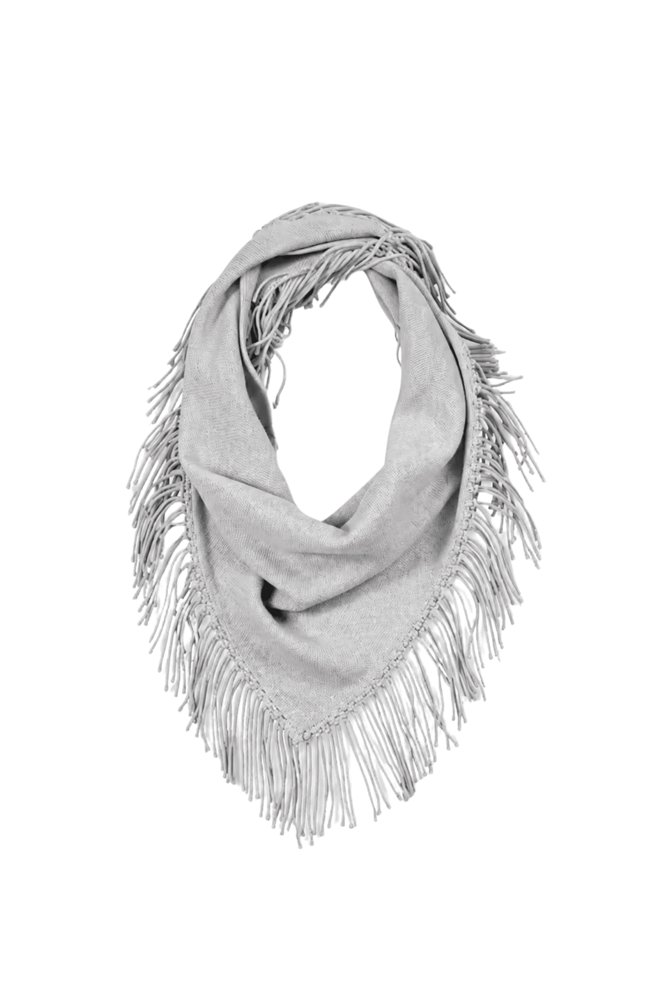 TWP Fringe Triangle Scarf - Vermillion