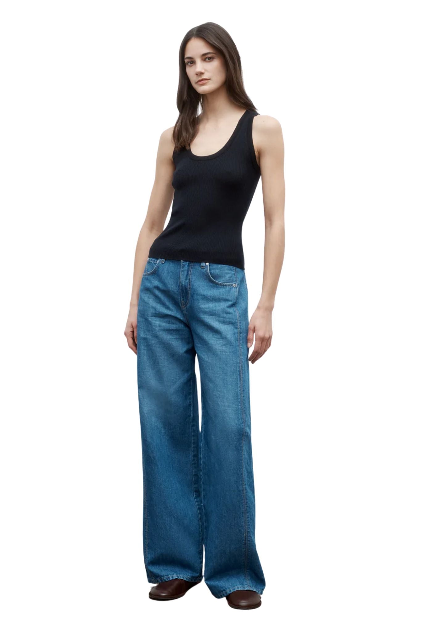 TWP Knit Tank - Vermillion