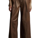 TWP Leather Sullivan Pants - Vermillion