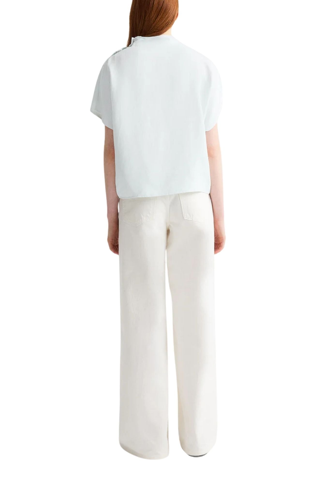 TWP Mock Neck Tee - Vermillion