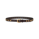 TWP Narrow Nailhead Belt - Vermillion