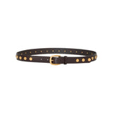 TWP Narrow Nailhead Belt - Vermillion