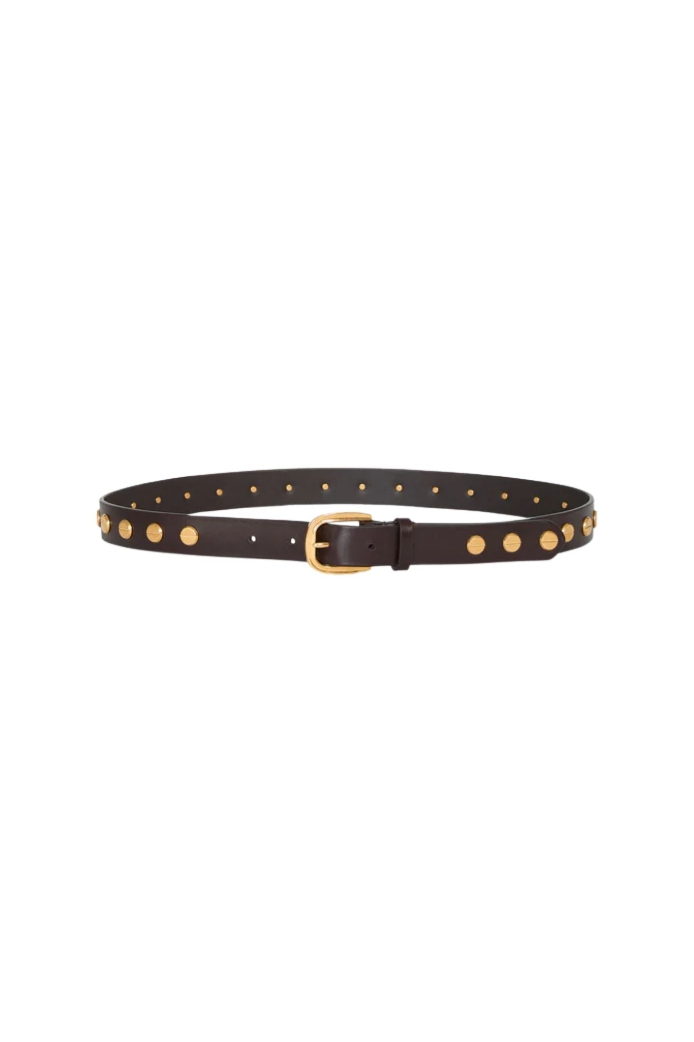 TWP Narrow Nailhead Belt - Vermillion