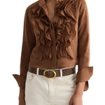 TWP Patti Blouse - Vermillion
