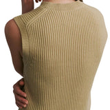 TWP Ribbed Vest - Vermillion