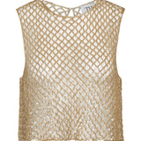 TWP Sequined Muscle Tee - Vermillion