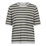 TWP Striped True Crewneck - Vermillion