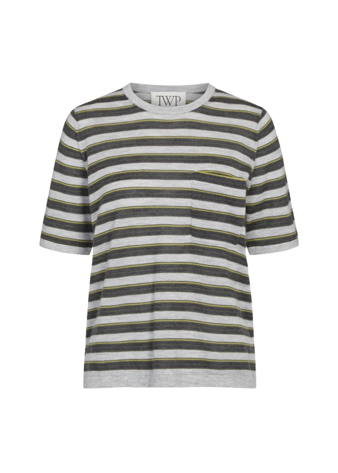 TWP Striped True Crewneck - Vermillion