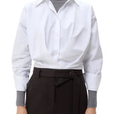 TWP Taken Top in Super Compact Poplin - Vermillion