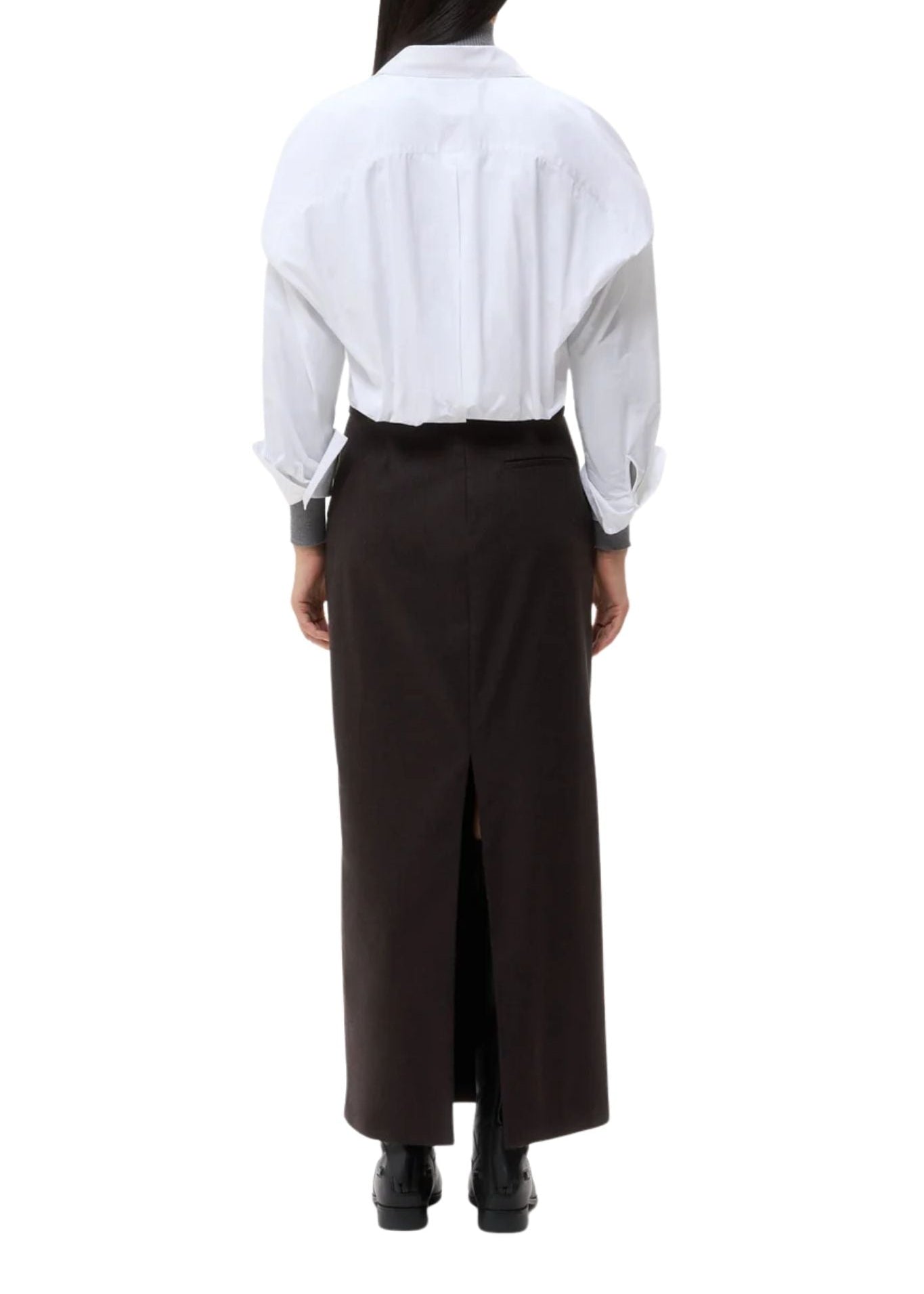 TWP Taken Top in Super Compact Poplin - Vermillion