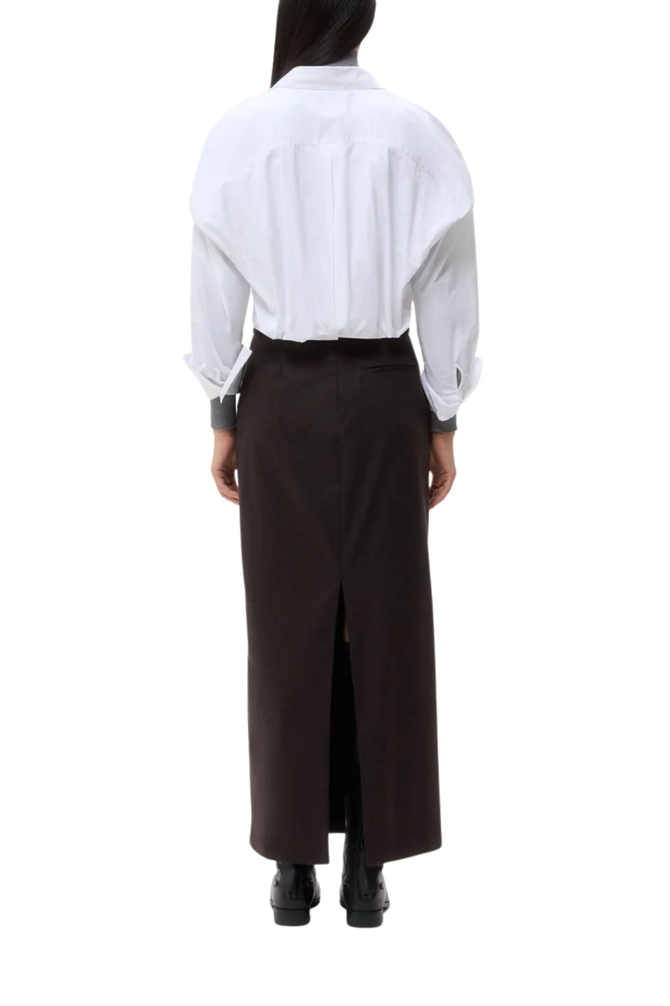 TWP Taken Top in Super Compact Poplin - Vermillion