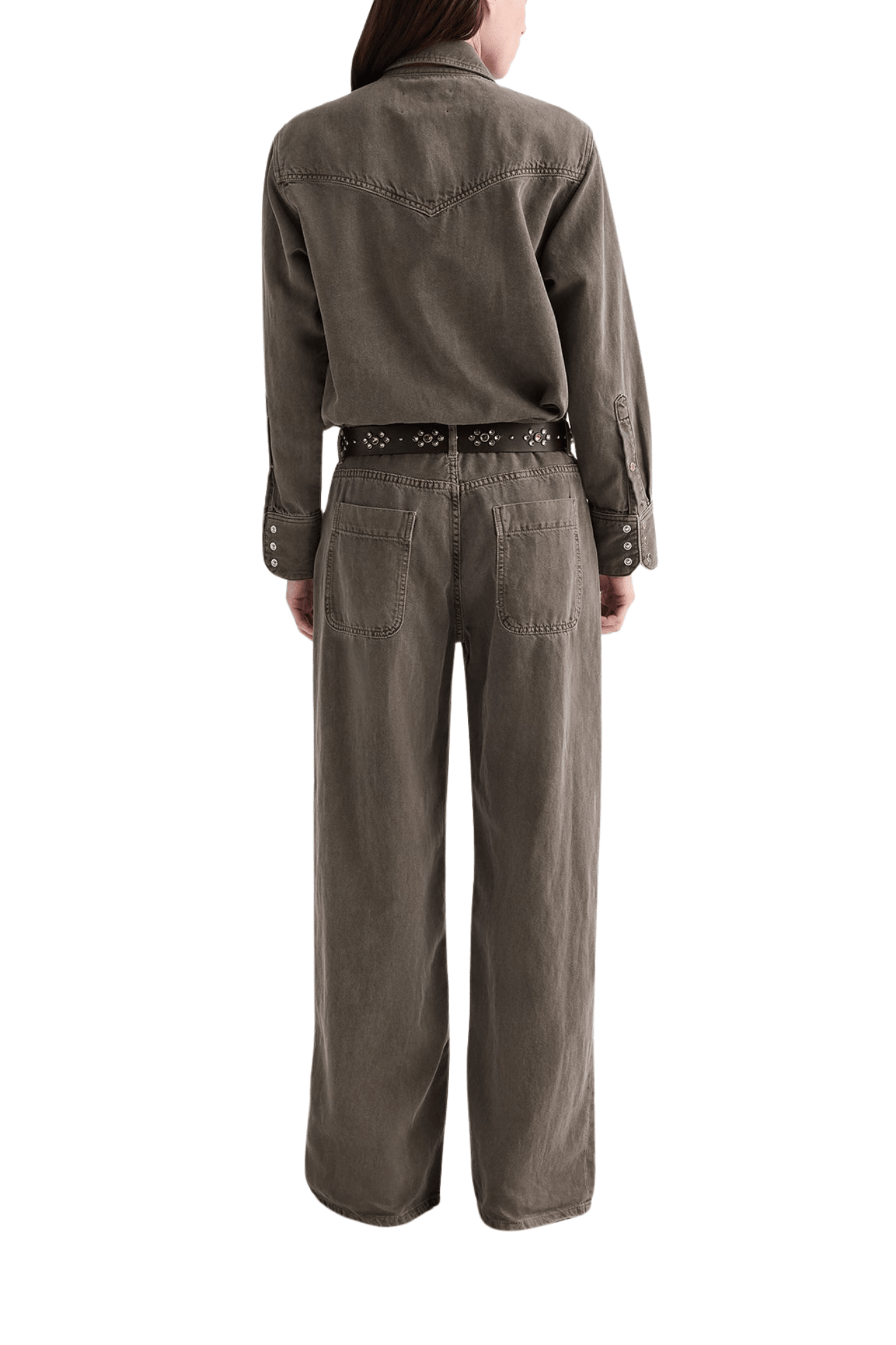 TWP Yellowstone Shirt in Natural Denim - Vermillion