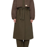 Sea Tristan Solid Color Block Trench Coat