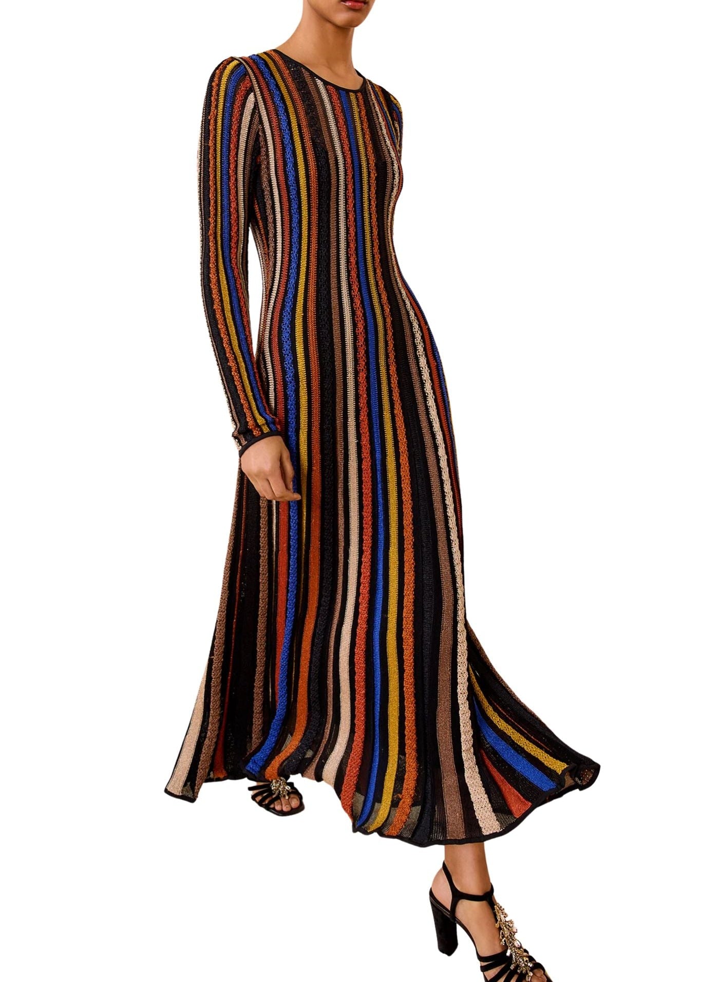 Ulla Johnson Albie Knit Long Sleeve Knit Dress - Vermillion