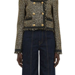 Ulla Johnson Anisa Tweed U - Neck Jacket - Vermillion