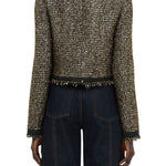 Ulla Johnson Anisa Tweed U - Neck Jacket - Vermillion