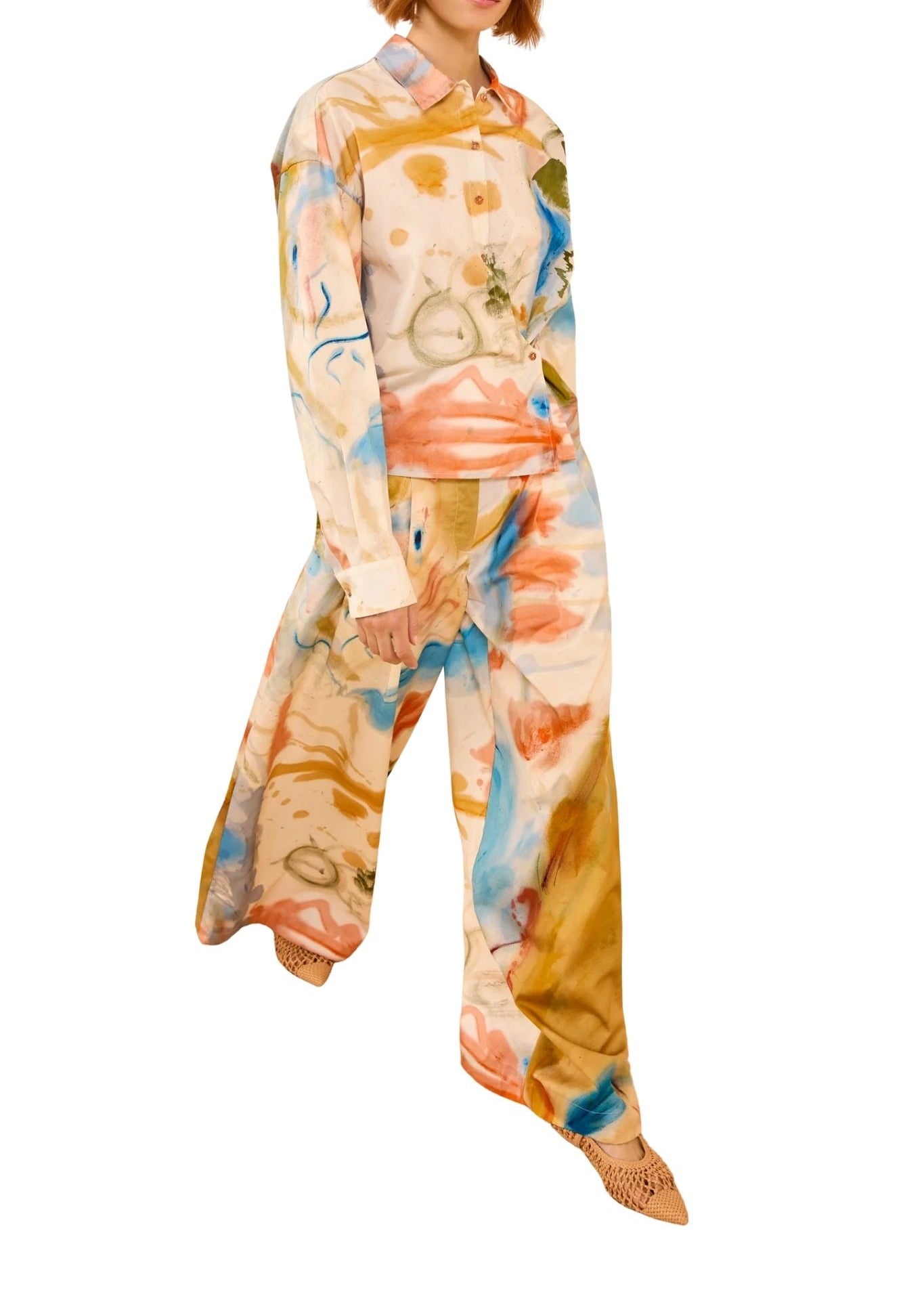 Ulla Johnson Artist LS Cotton Blouse - Vermillion