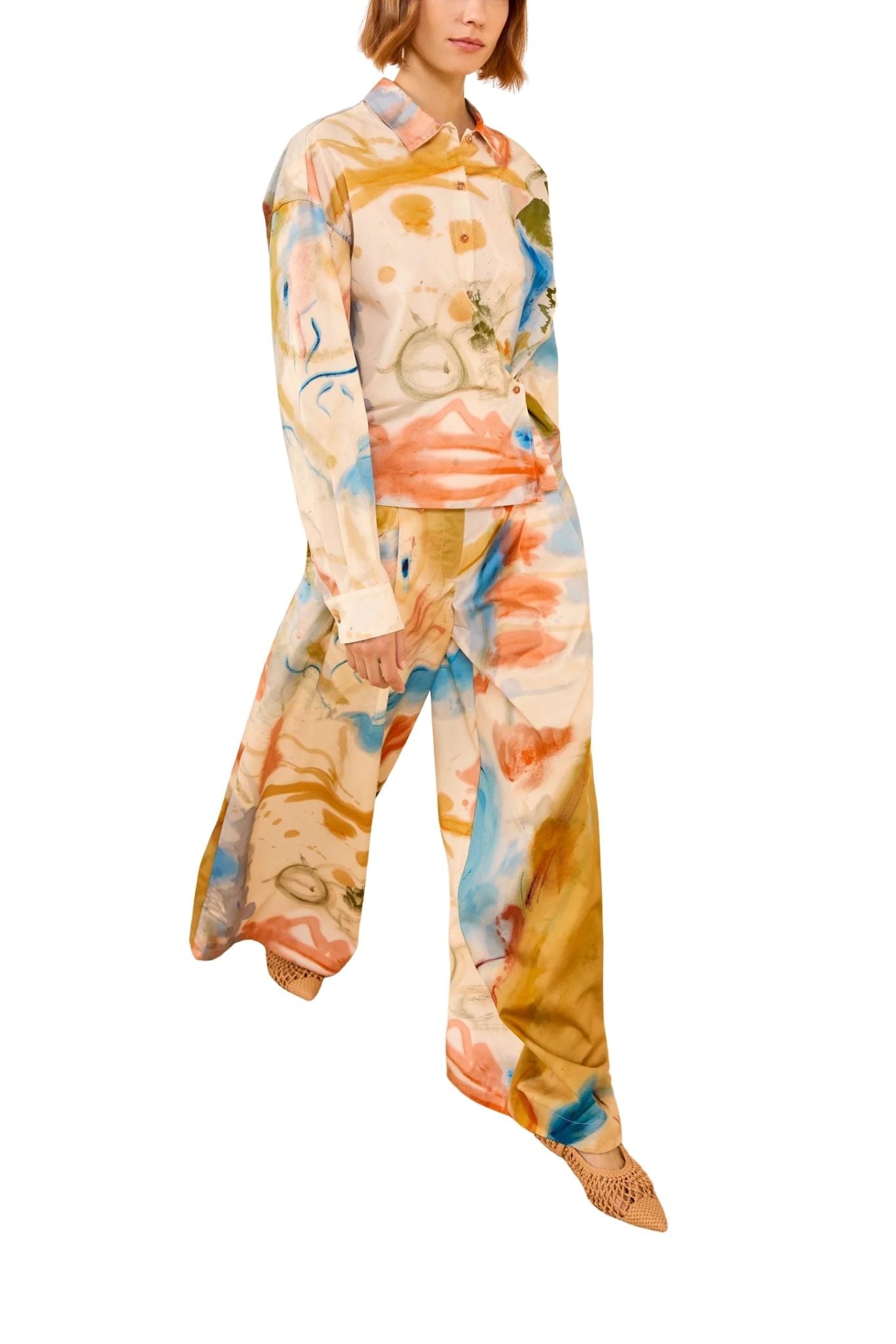 Ulla Johnson Artist LS Cotton Blouse - Vermillion