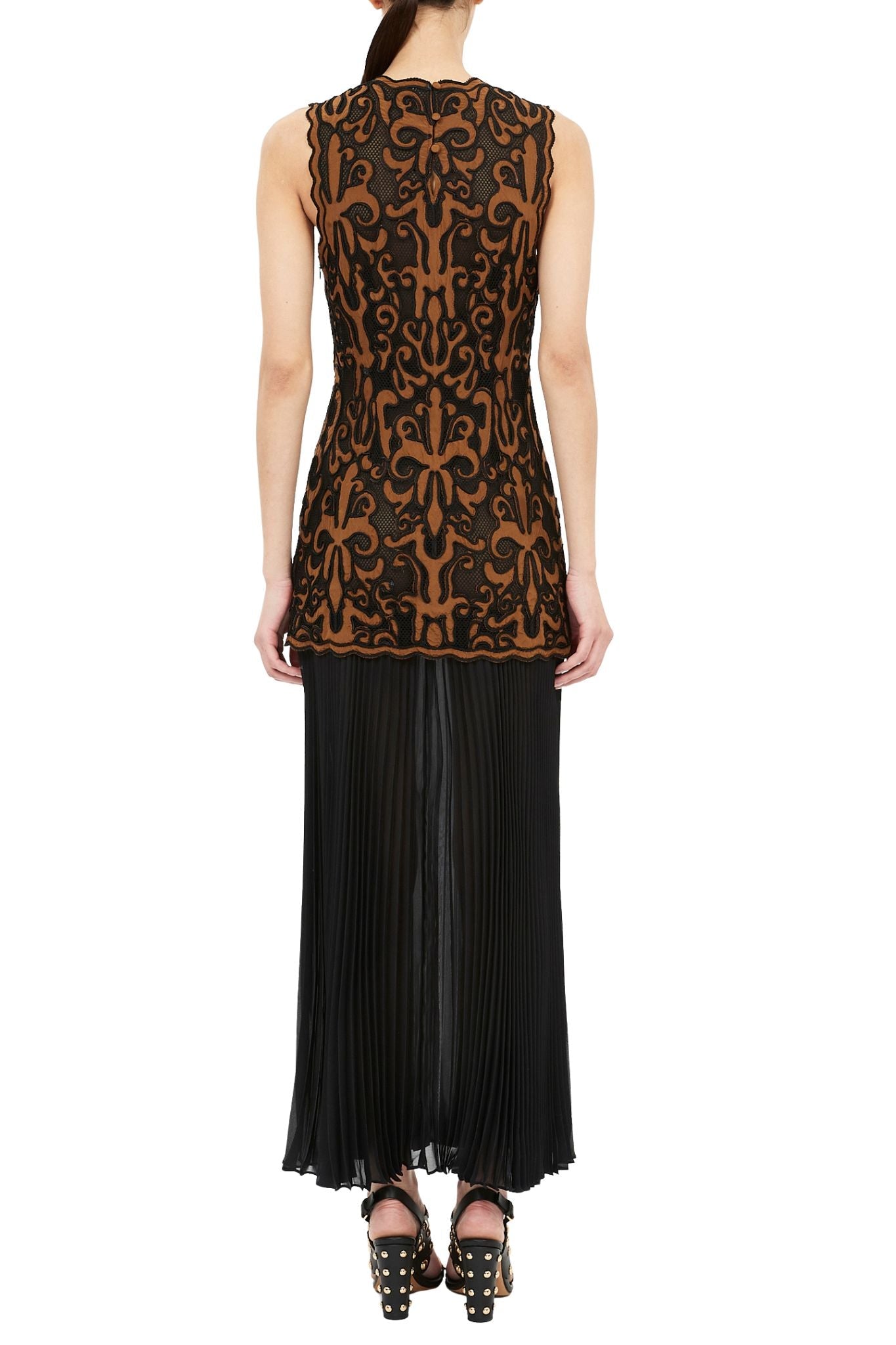 Ulla Johnson Auryn Applique Sleeveless Midi Dress - Vermillion