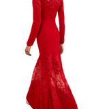 Ulla Johnson Clemence LS Lace Dress - Vermillion