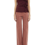 Ulla Johnson Clio SL Ruched Ruffle Top - Vermillion