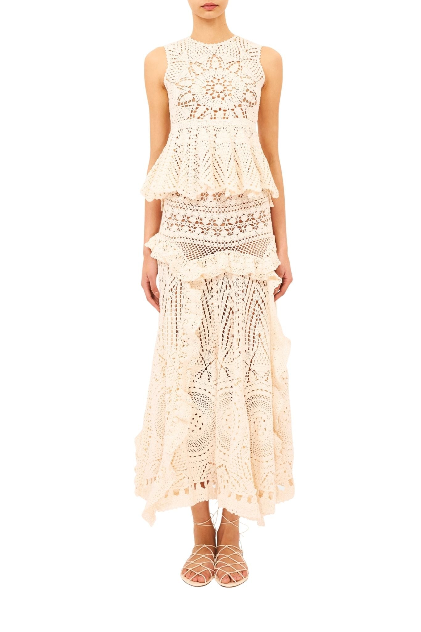 Ulla Johnson Cora SL Crochet Top - Vermillion