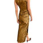 Ulla Johnson Demetria Sleeveless Ruched Front Midi Dress - Vermillion